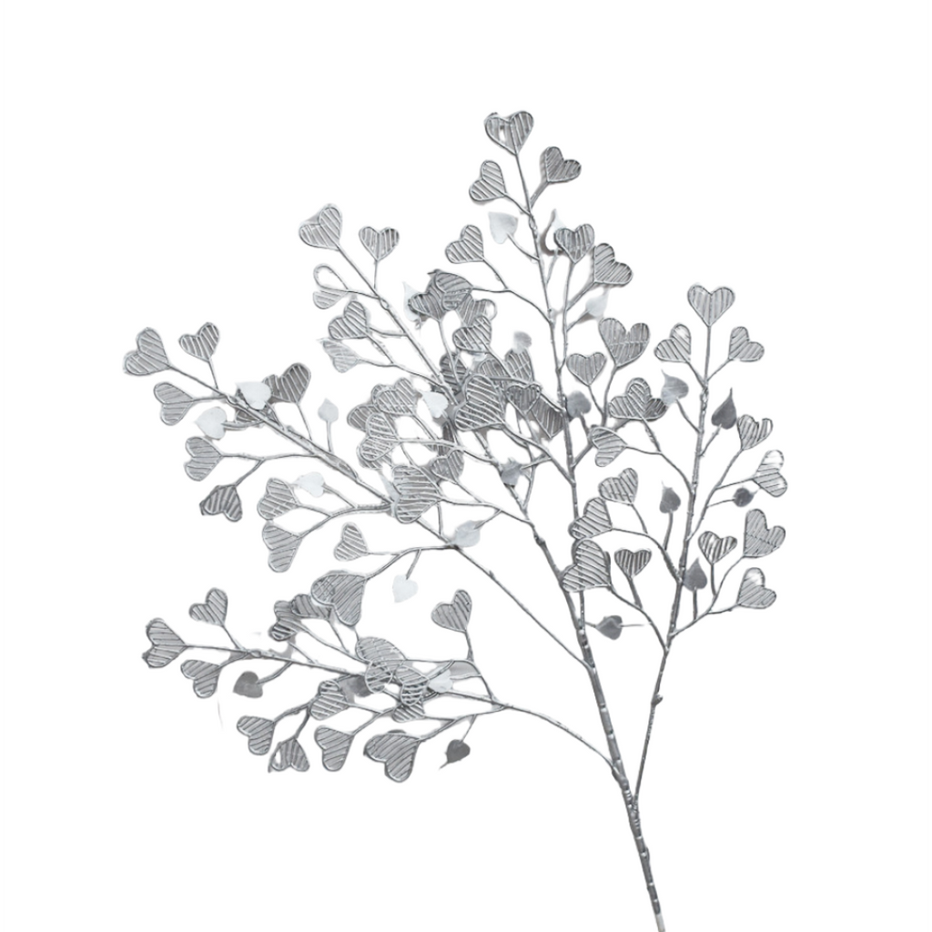 Fleur Decoratieve Hart Zilver H90cm - Aulica