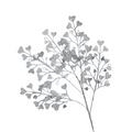 Fleur Decoratieve Hart Zilver H90cm - Aulica