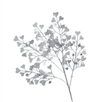 Fleur Decoratieve Hart Zilver H90cm - Aulica