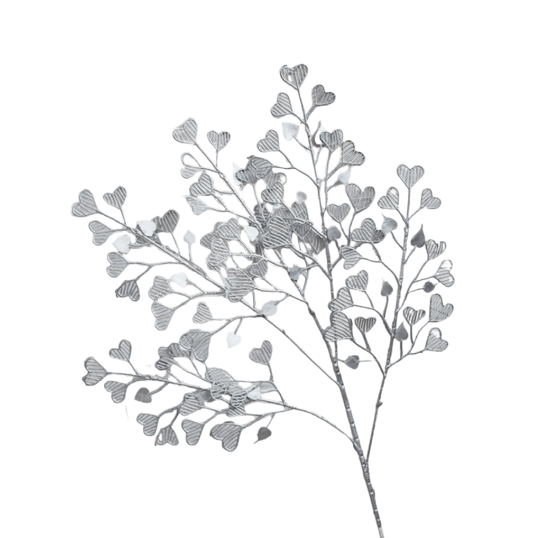 Fleur Decoratieve Hart Zilver H90cm - Aulica
