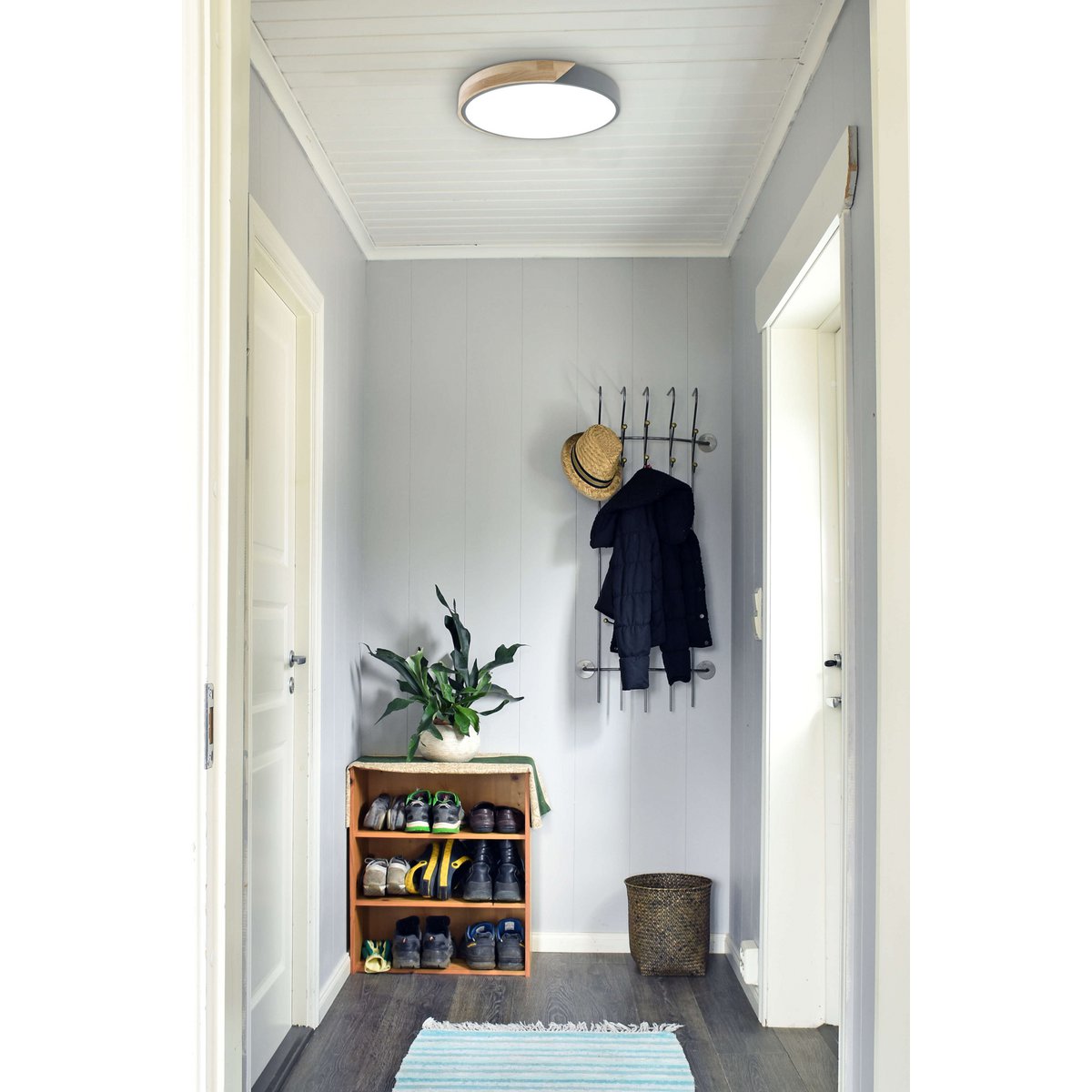 Näve Borneo LED Plafondlamp 31cm Grijs