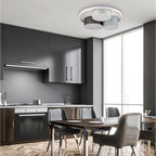 3-geleide plafondlicht Eppan Ø 56 cm grijs