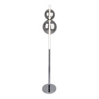 LED -vloerlamp "Nova" vloerlamp met DIMMM -functie gemaakt van chroom -gekleurd metaal, plastic en rookglas, met stevig geïnstalleerde LED's, ca. 150 cm hoog