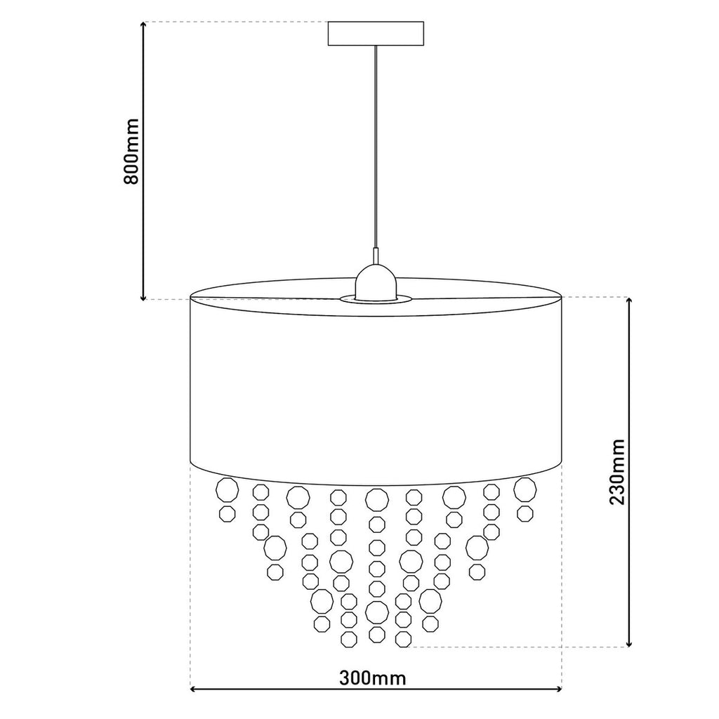 Näve Crystallo Hanglamp 30cm Wit E27