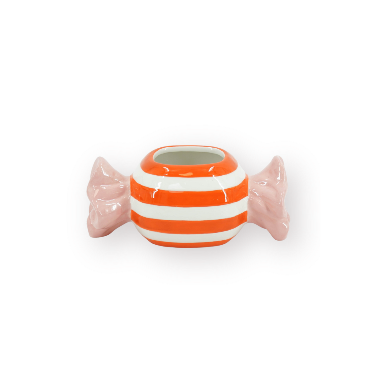 Candylicious Toffee Plantenpot - Oranje/Roze - 16,8x8x8cm