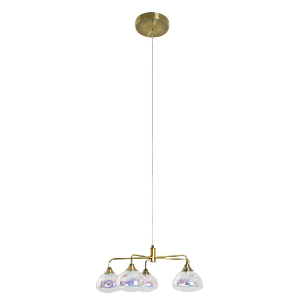 Näve Varna LED-Hanglamp 5-Flamm 50cm Messing