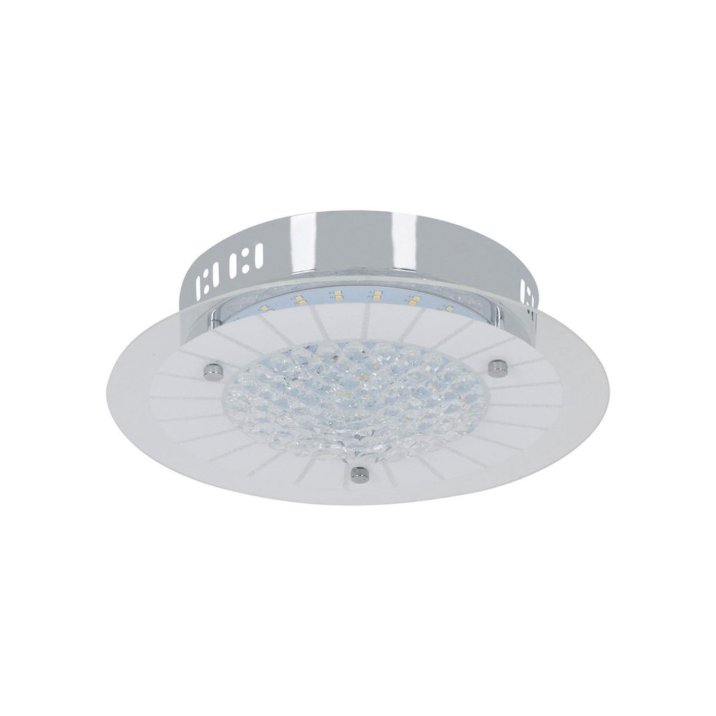 LED plafondlamp Chur - Kristaleffect Wit