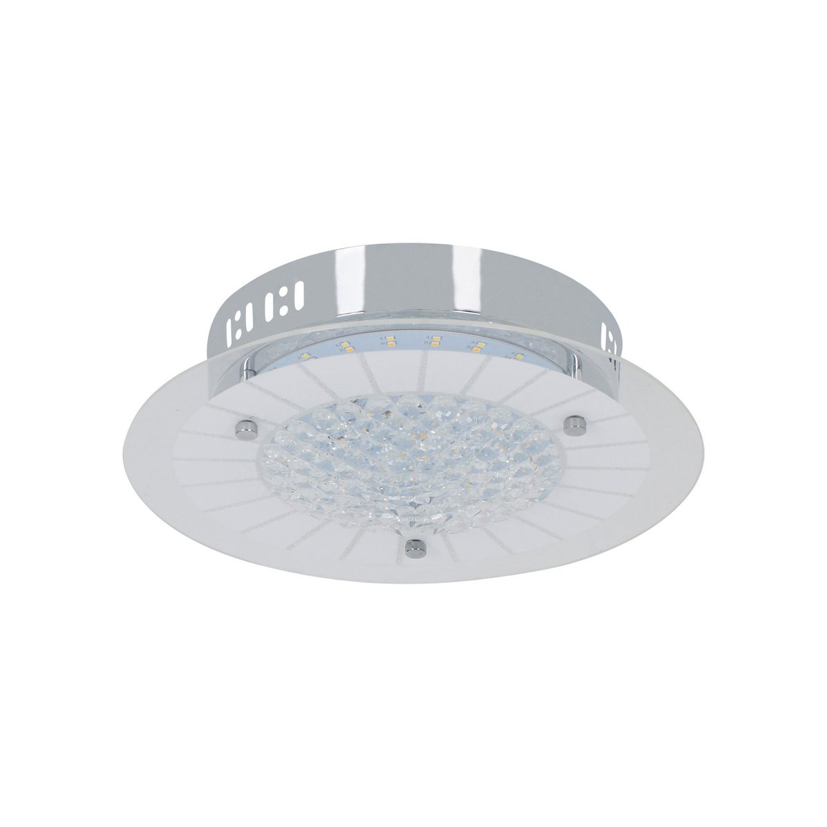 LED plafondlamp Chur - Kristaleffect Wit