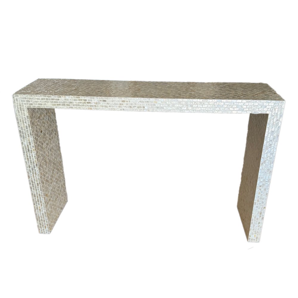 Console blanche parelmoer 116x30x77cm AULICA