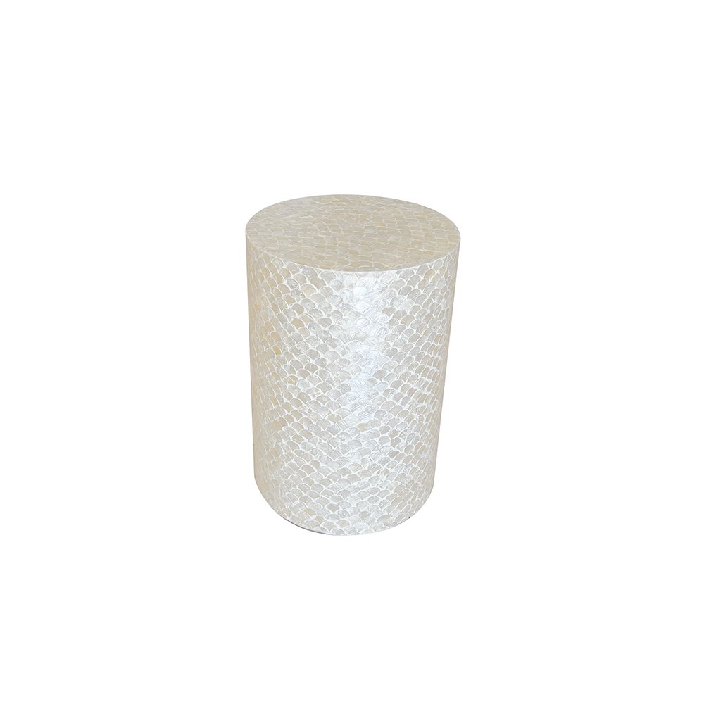 Pouf Pearl White 33x33x48cm - Aulica Luxe Design