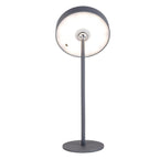 LED -batterijtafellamp magnetisch "ella" voor buiten en binnen, gemaakt van metaal en plastic in grijs, 35 cm hoog