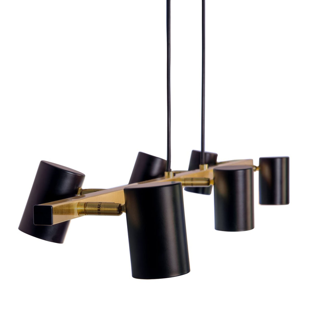 Näve Frida Hanglamp - Zwart/Goud 115cm