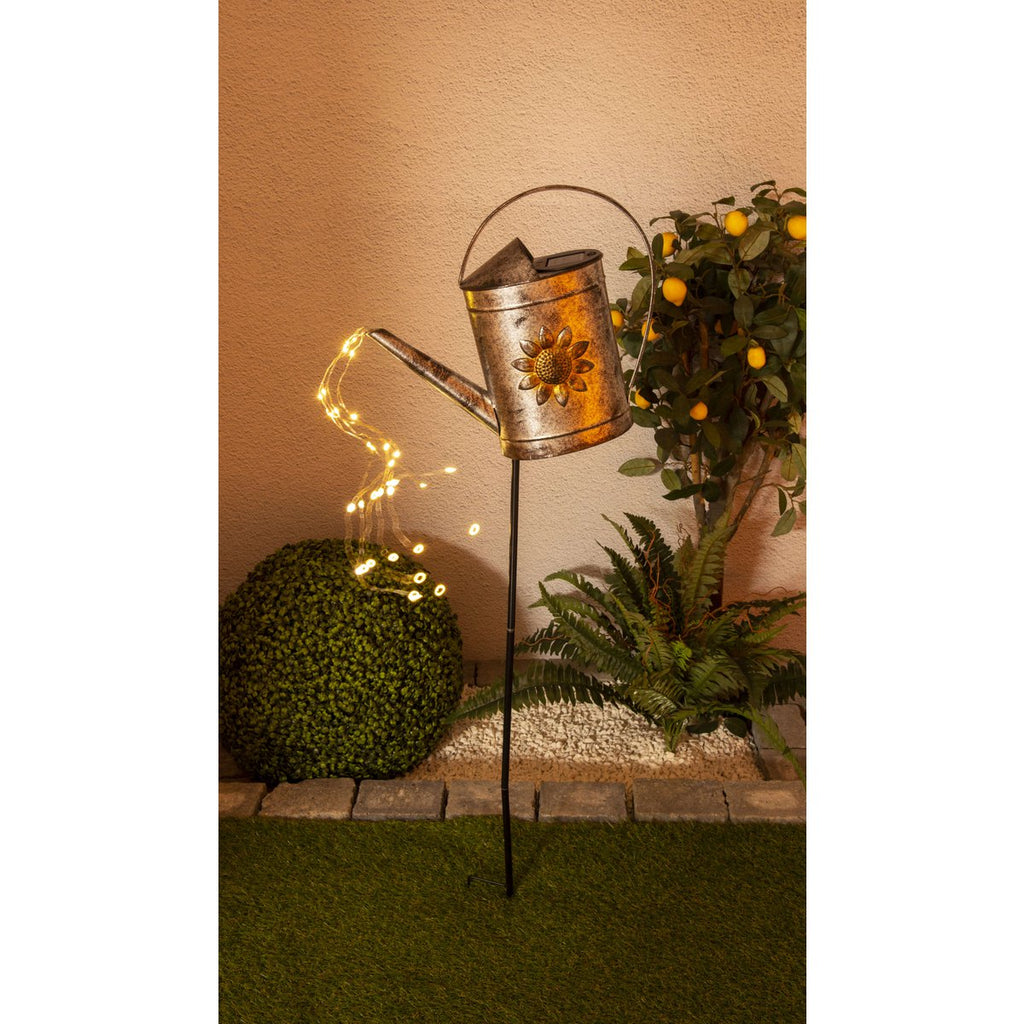 Näve LED Solar Waterhond H:110cm Zilver
