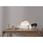 Tafellamp Burano wit Näve - 25cm metaal glas