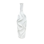 Mat witte vaas polyresin 18x18x89cm