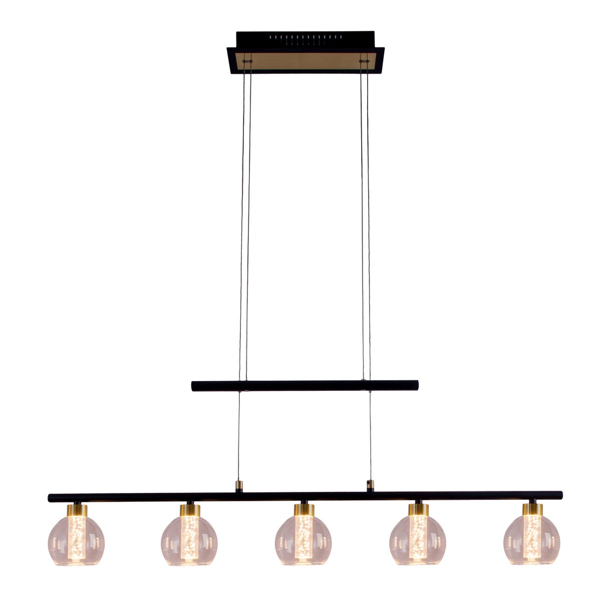 Näve Hanglamp - Zwart Glas 90cm LED