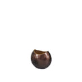 Ovale Vase Aluminium Marron 22,5cm