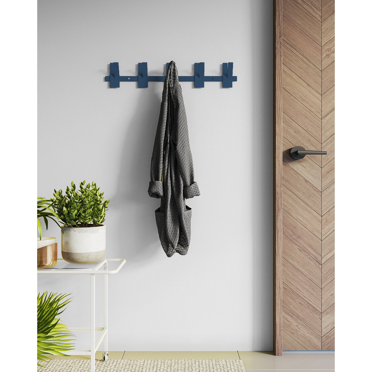 Gorillz Incision Wandkapstok - 10 Haken - Metaal - Blauw