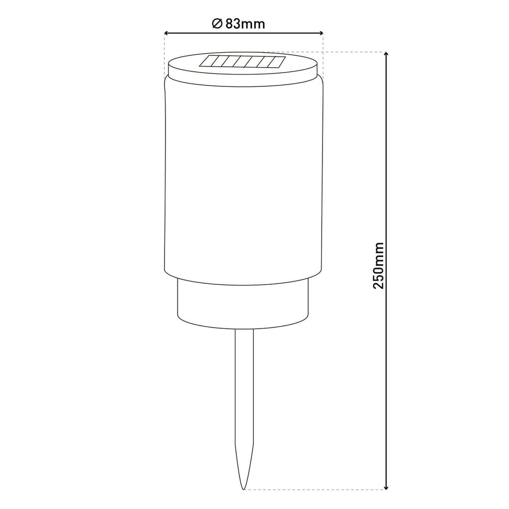 Näve Mila 2 delige Set Tuin Spiesjes LED Warm Wit Solar 25cm