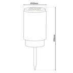 Näve Mila 2 delige Set Tuin Spiesjes LED Warm Wit Solar 25cm