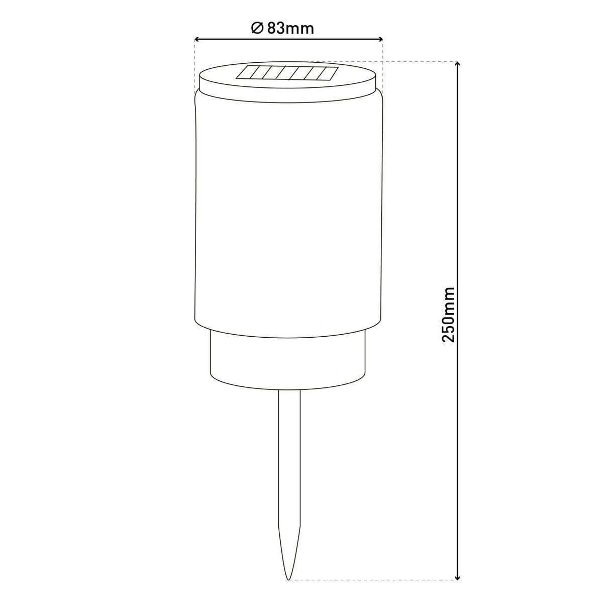 Näve Mila 2 delige Set Tuin Spiesjes LED Warm Wit Solar 25cm
