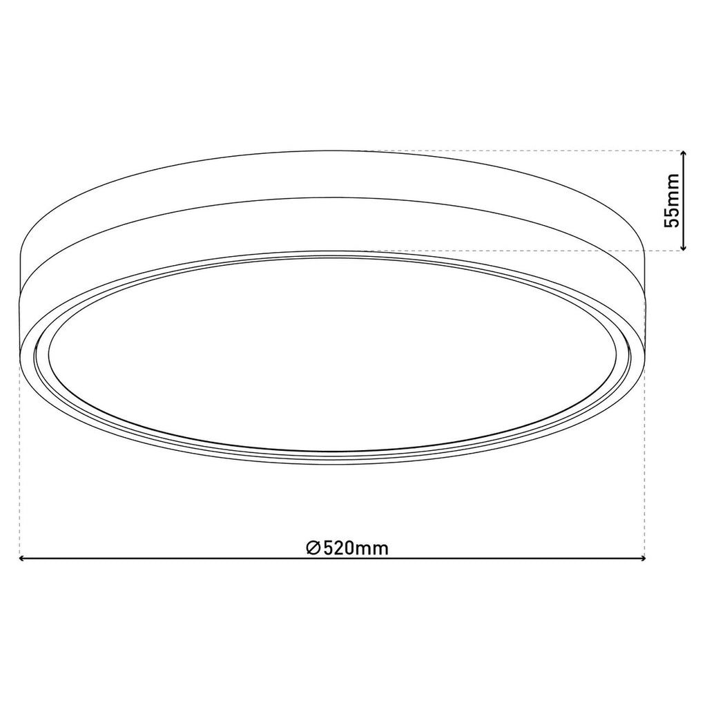 LED-plafondlicht Lola Ø50cm Bruin-Wit Dimmable