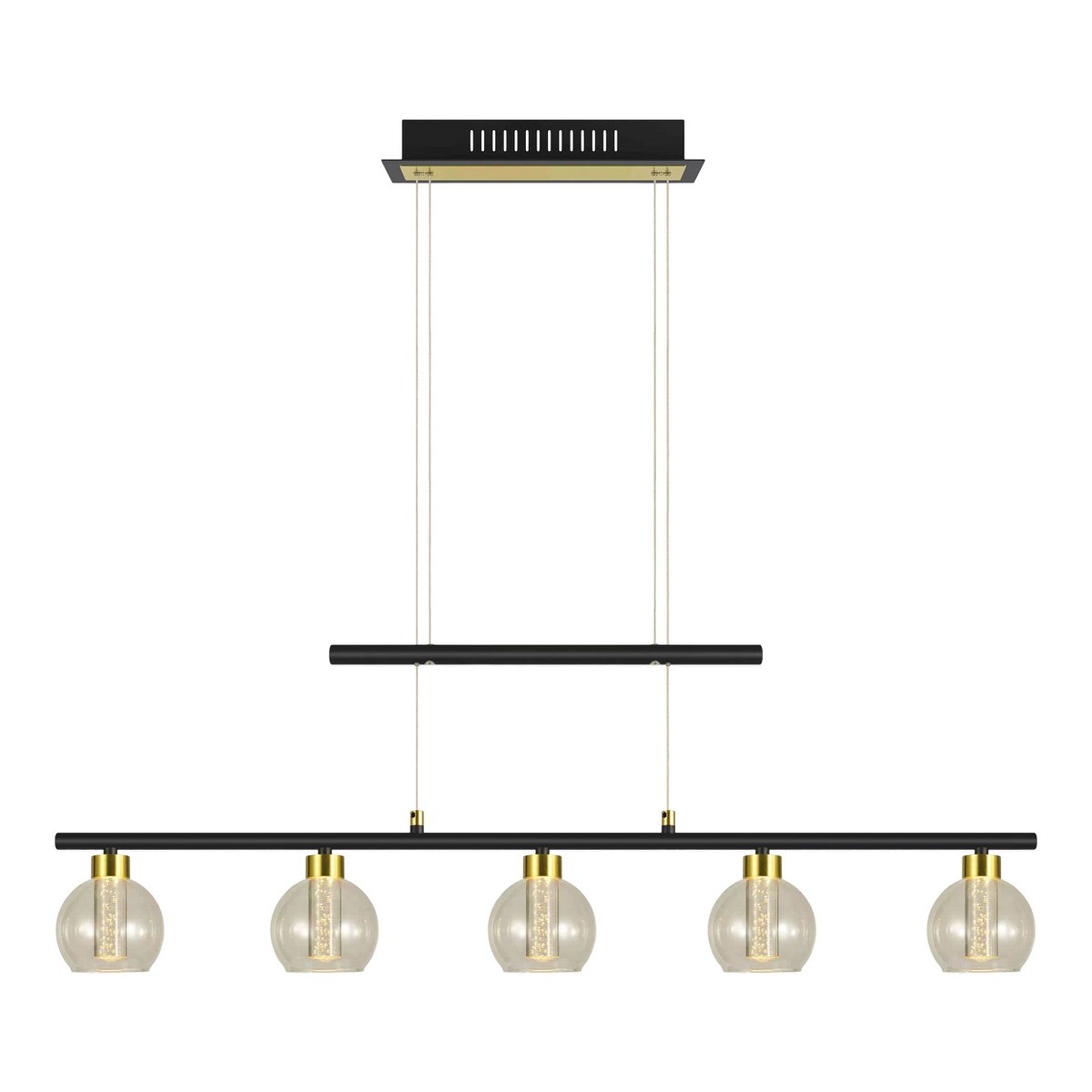 Näve Hanglamp - Zwart Glas 90cm LED