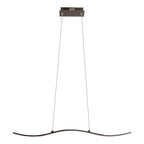 LED hanglamp "onda", hanglamp gemaakt van metaal en plastic in zwart, met stevig ingebouwde LED's, verlichting voor woonkamer, eetkamer of kantoor, 96 cm lang