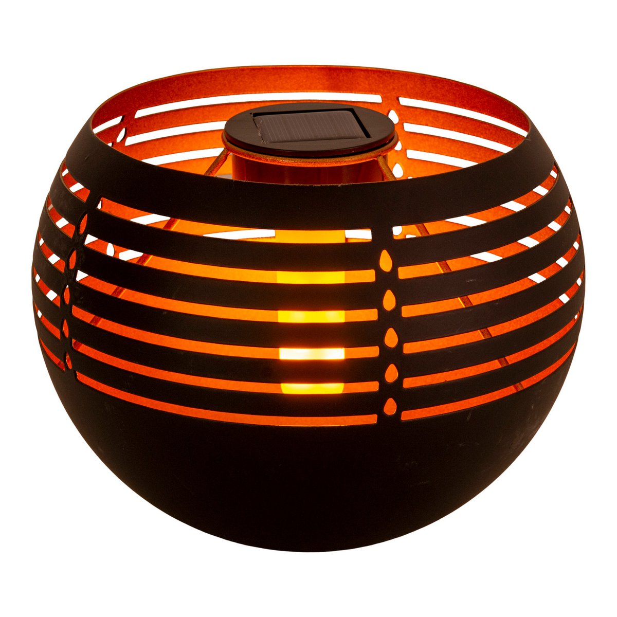Näve Decoratief Solar Tafellicht - Zwart 16cm