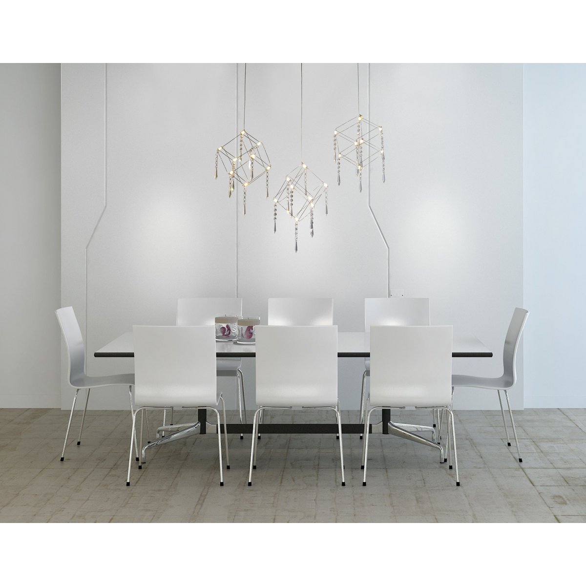 Näve Araneus LED Hanglamp Chrome 80cm
