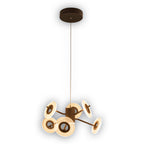 Led hanglamp "discus" gemaakt van zwart metaal en wit plastic met stevig gebouwd -in LED's, hangende lamp voor eetkamer, woonkamer, gang of kantoor met een Øvon ca. 57 cm