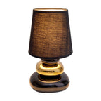 Näve Stoney Tafellamp Keramiek Zwart Goud 31cm