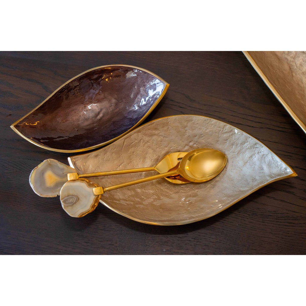 Aulica Bruine Decoratieve Schaal Aluminium 30cm