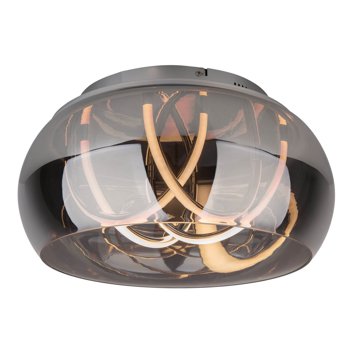 Näve Malou LED Plafondlamp Ø45cm Rookglas