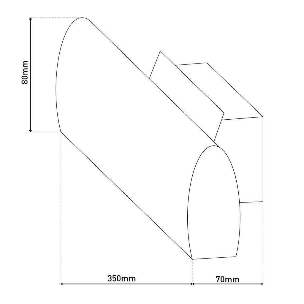 Näve Rondo LED Wandlamp - Bruin 35cm