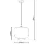 Näve Vaso Hanglamp - Antraciet Rookglas 25cm