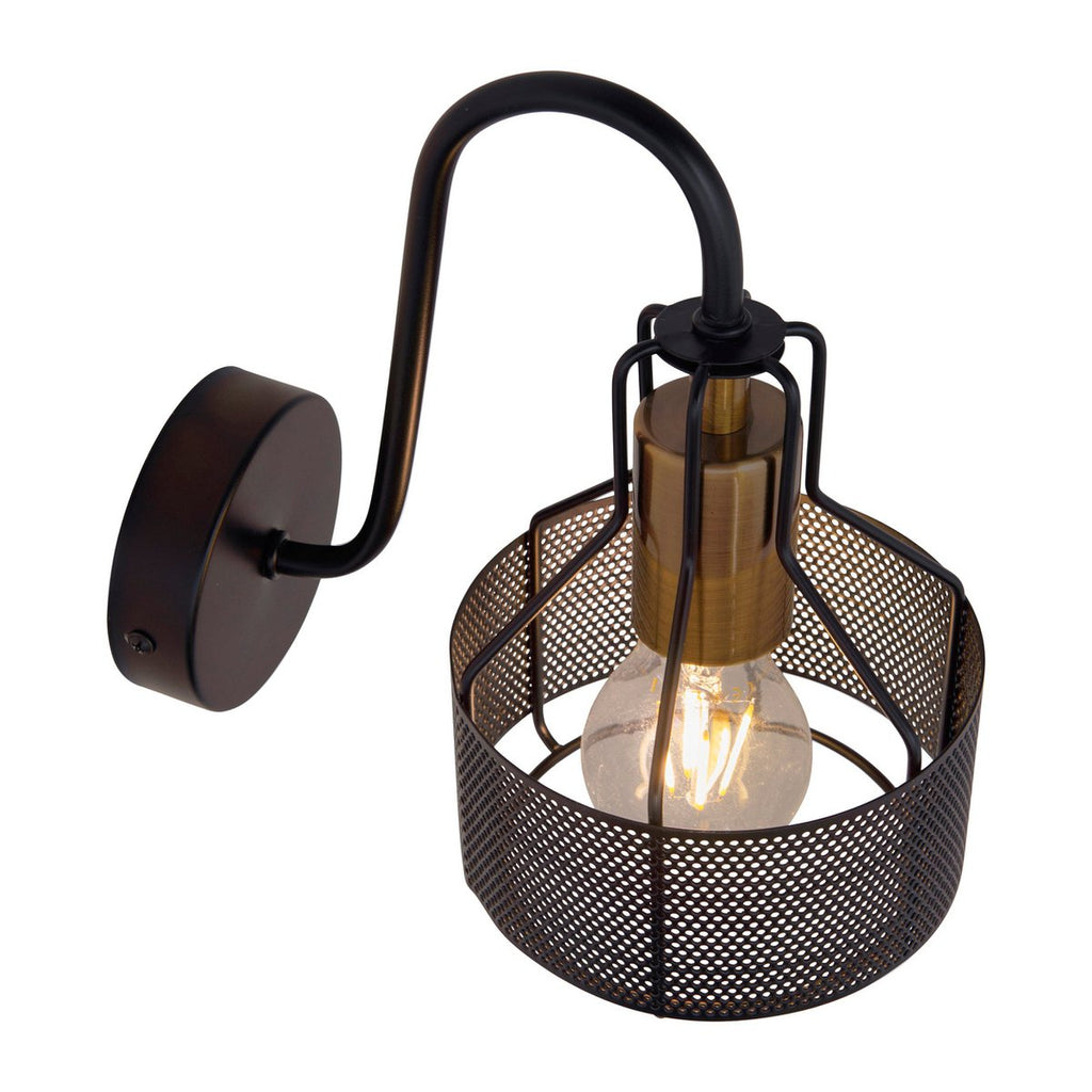 Näve Foro Wall Lamp - Black Metal E27