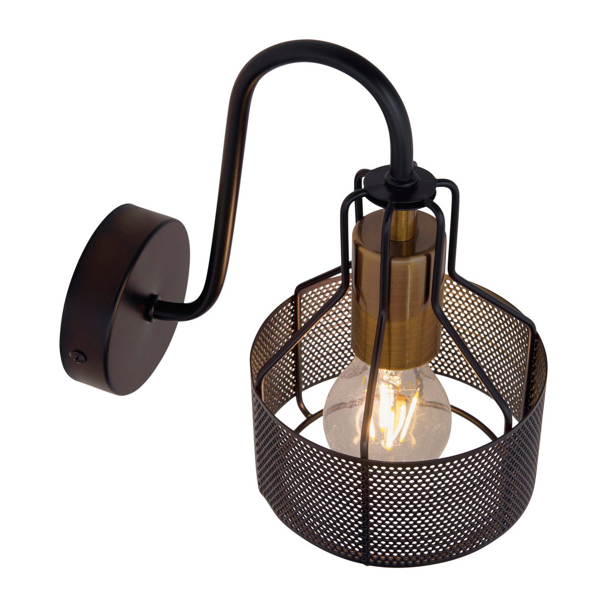 Näve Foro Wall Lamp - Black Metal E27
