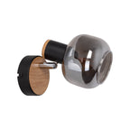 Näve Fumoso Wandlamp - Zwart Rookglas 16cm