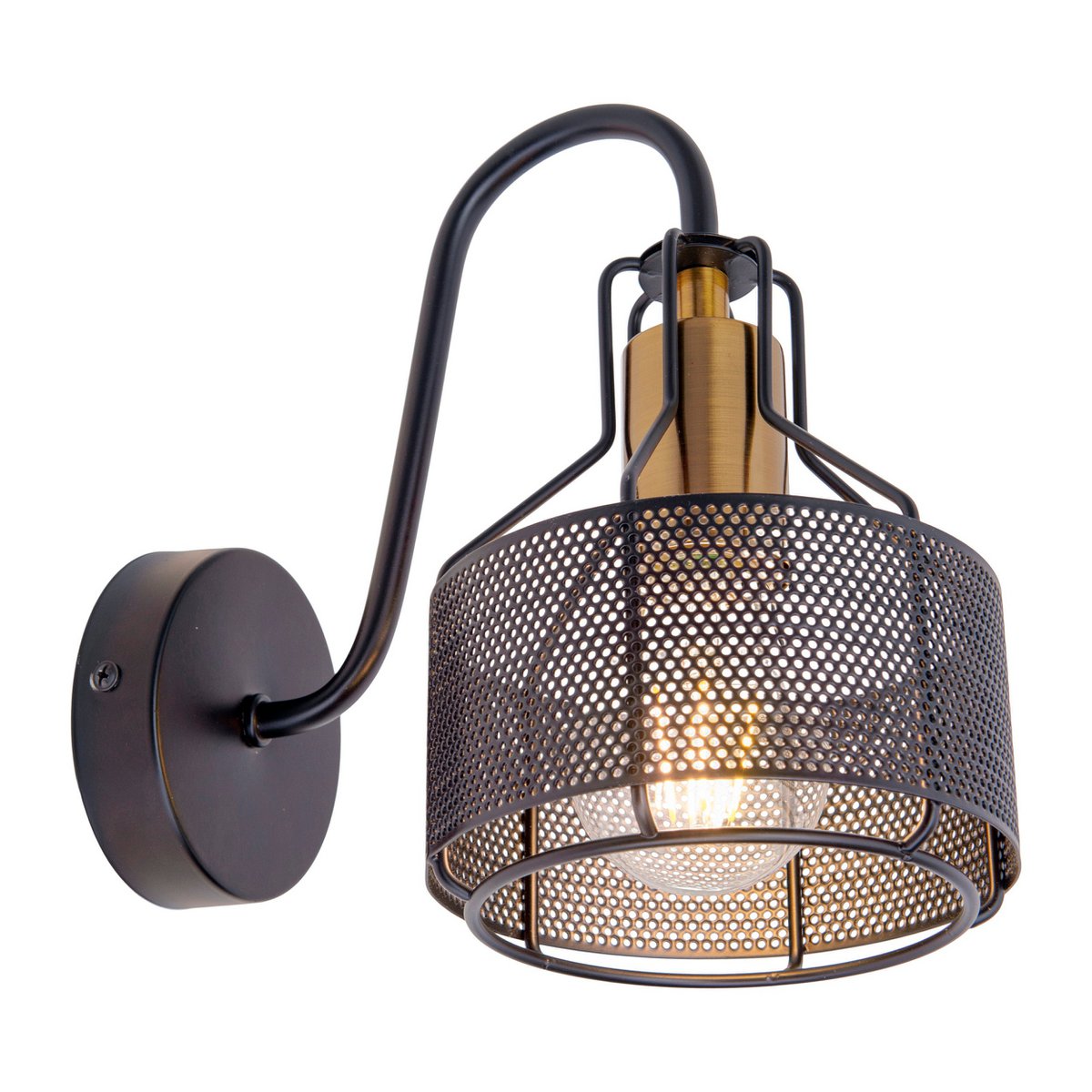 Näve Foro Wall Lamp - Black Metal E27