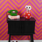 Vaas - Bloemvaas rood/roze dolomiet 14x14x19cm Housevitamin