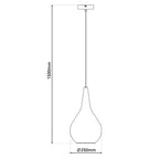 Näve Gota Hanglamp - Zwart Rookglas Ø25cm