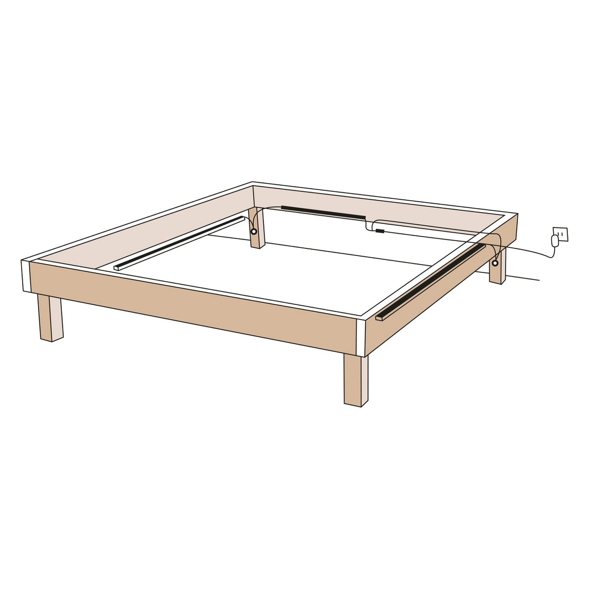 Näve LED-Bedlamp Stripe 240cm - Kunststof