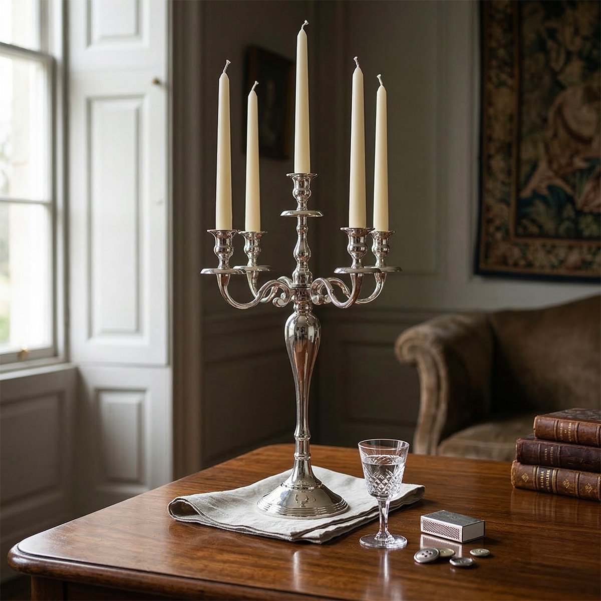 Aulica Kandelaar - Zilver 60cm