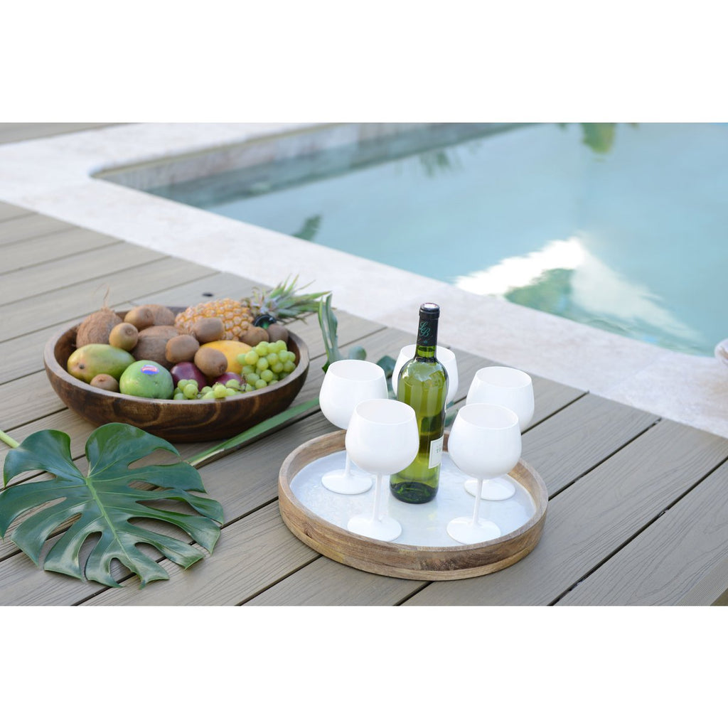 Houten decoratieve schaal 45x45x9cm