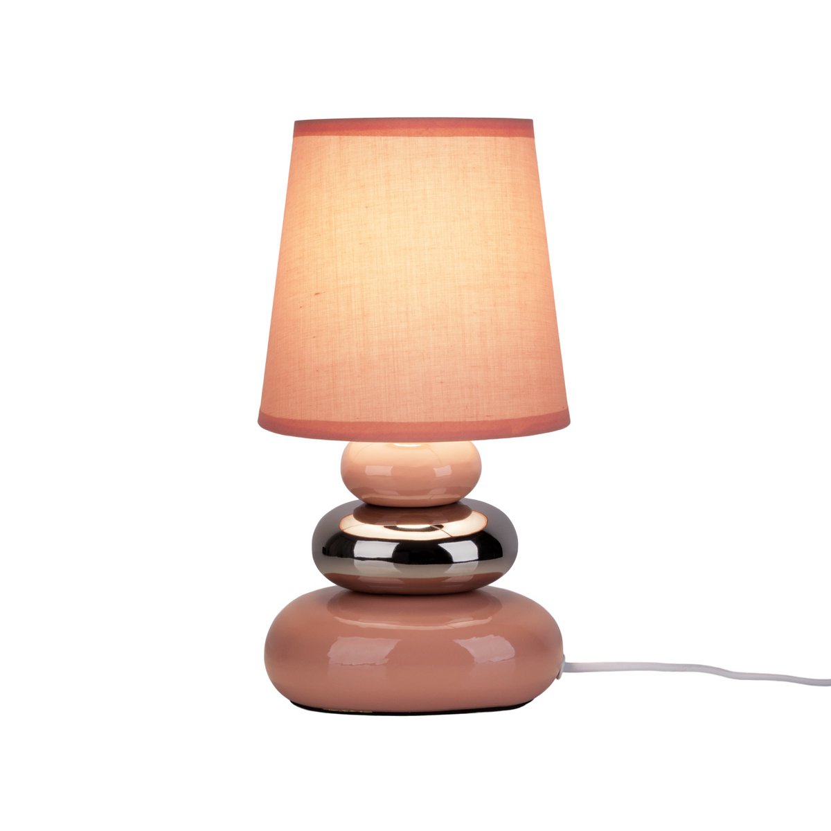 Keramische tafellamp "Stoney" roze E14
