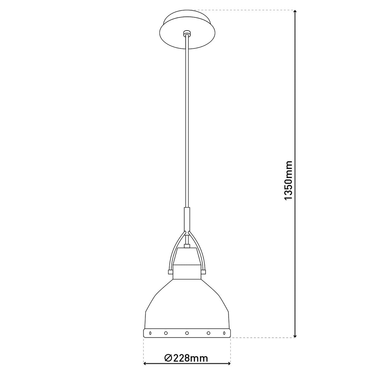 Näve Hanglamp Cottage Retro 22,8cm