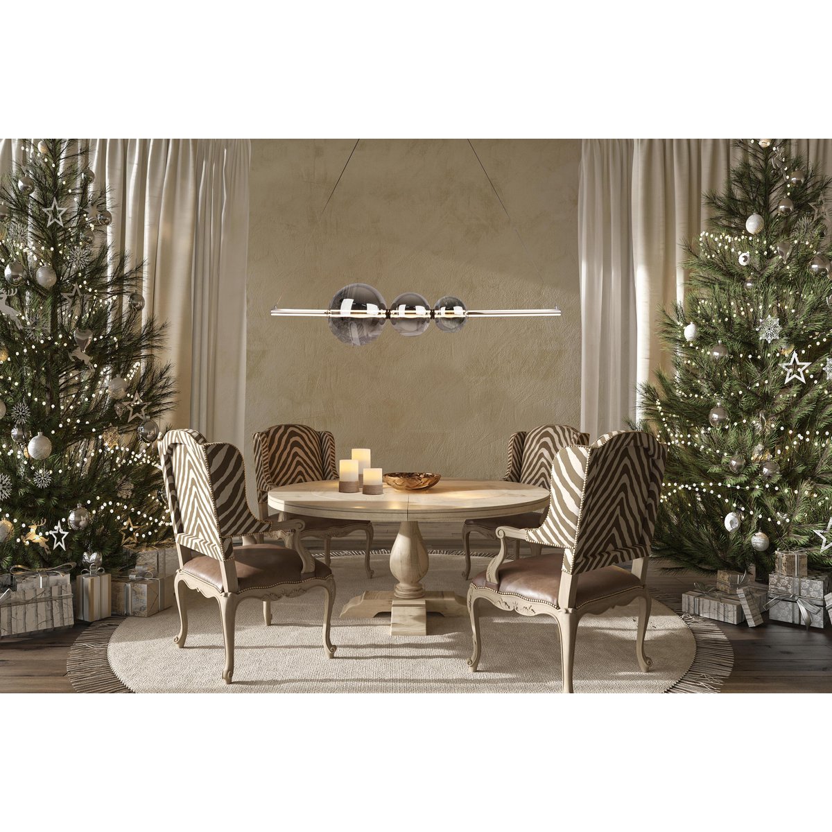 Näve Nova LED Hanglamp Chrome 25cm
