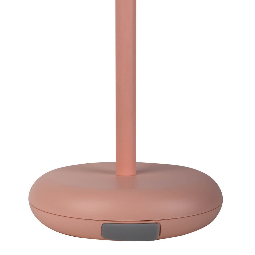 Noteloze tabletlicht "PASI" voor buiten en binnen, gemaakt van metaal en plastic in roze, dimbaar, met aanraking en geheugenfunctie, ca. 26 cm hoog