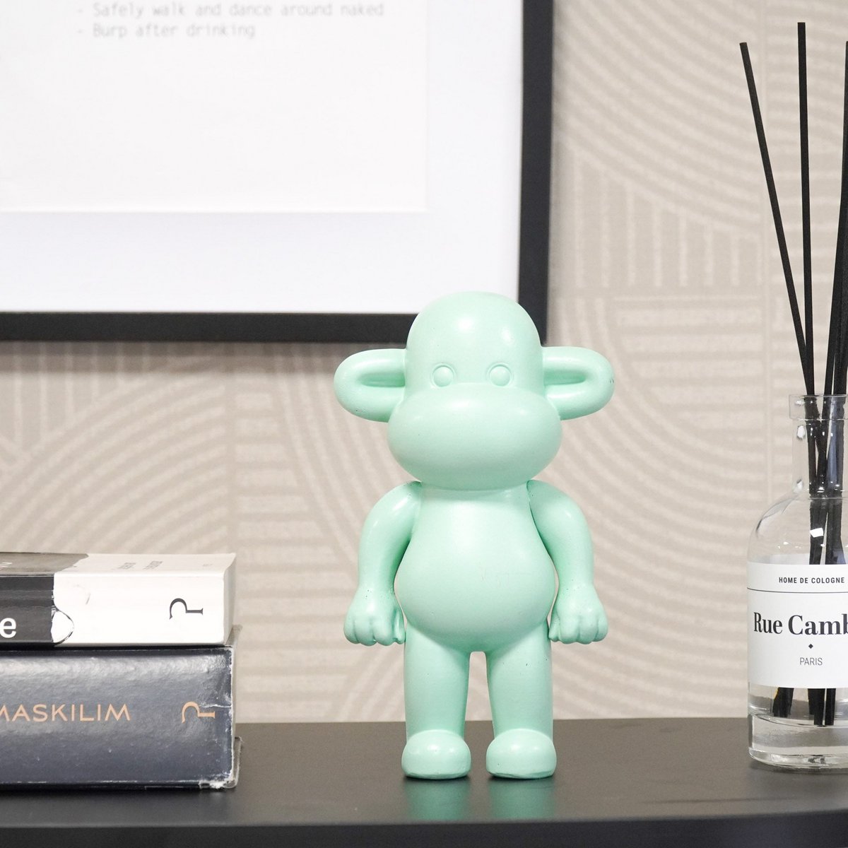 Ornament - 'The Legend' Monkey Figuur - Polyresin - Mintgroen - 11x7x19cm